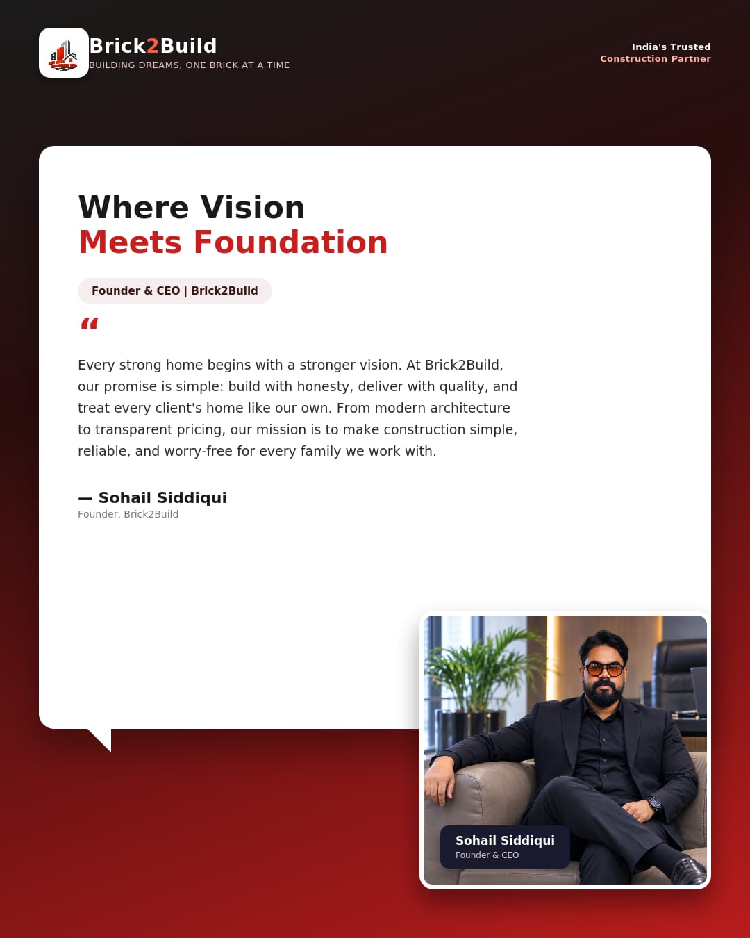 Sohail Siddiqui — Founder & CEO of Brick2Build